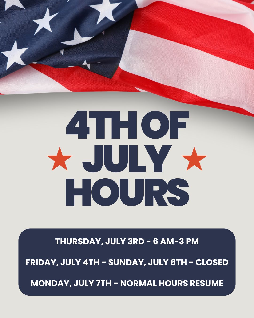 4th of july hours